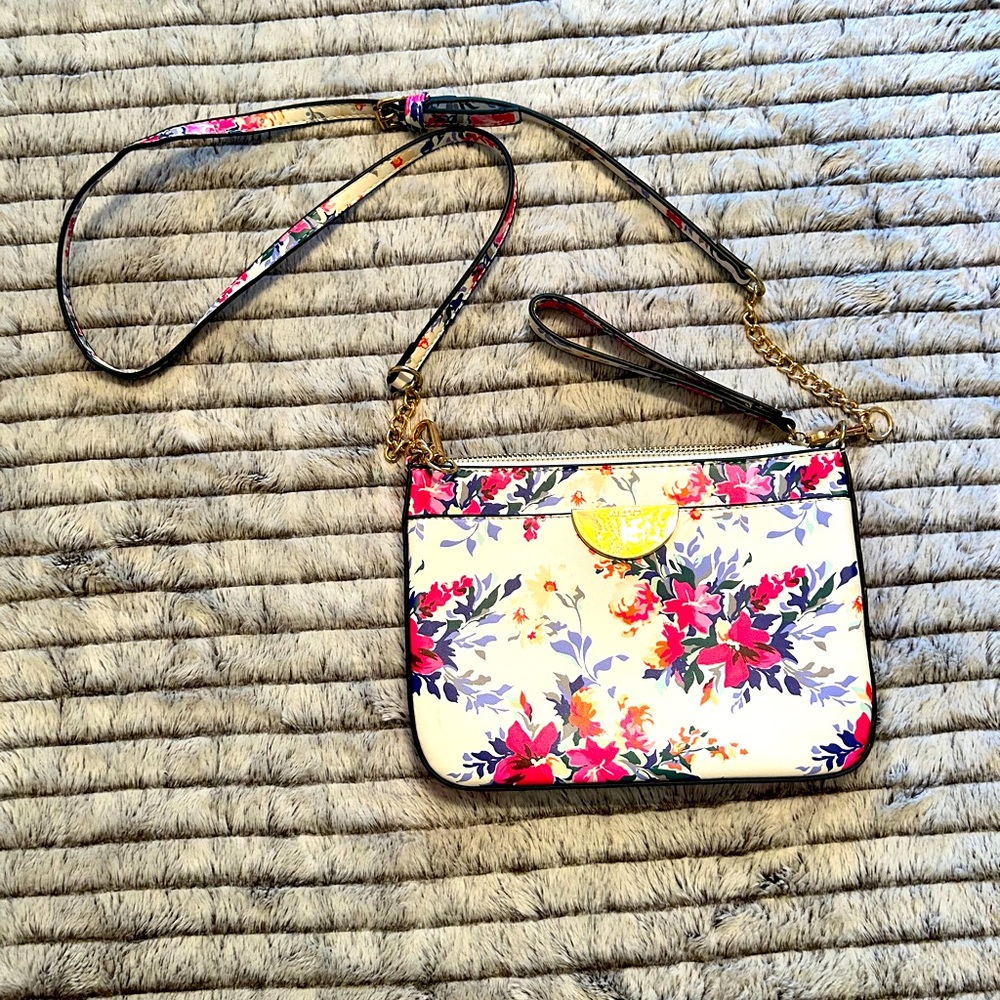 Aldo Floral / White Crossbody Clutch
